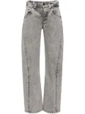 Vaquera low-rise crooked-seam jeans - Grey