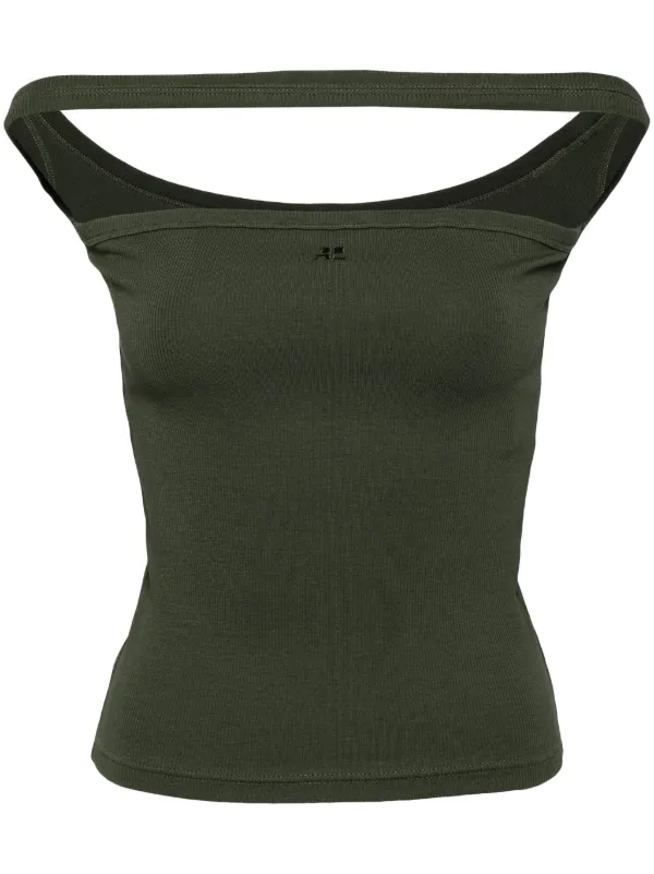 Courrèges Holistic ribbed-knit Tank Top | Green | FARFETCH