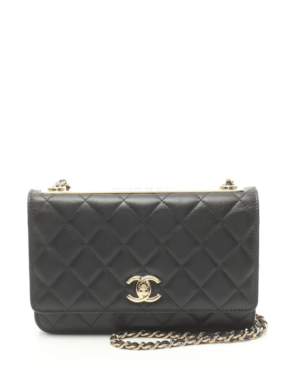 CHANEL Pre-Owned 2019 CC turn-lock flap wallet-on-chain bag – Black