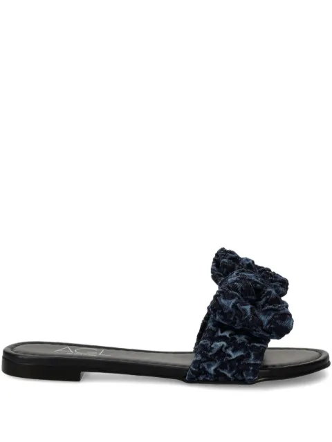 AGL bow-embellished denim slides
