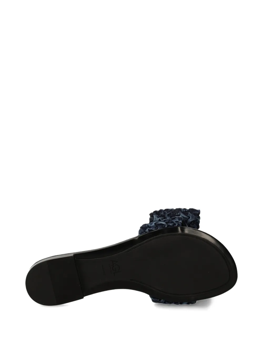AGL Denim slippers verfraaid met strik Blauw