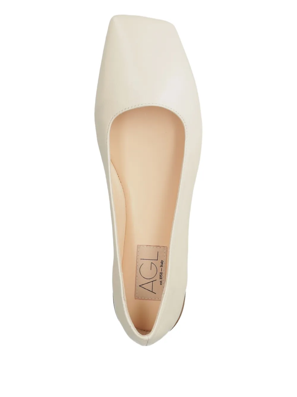 AGL leather ballet flats Beige