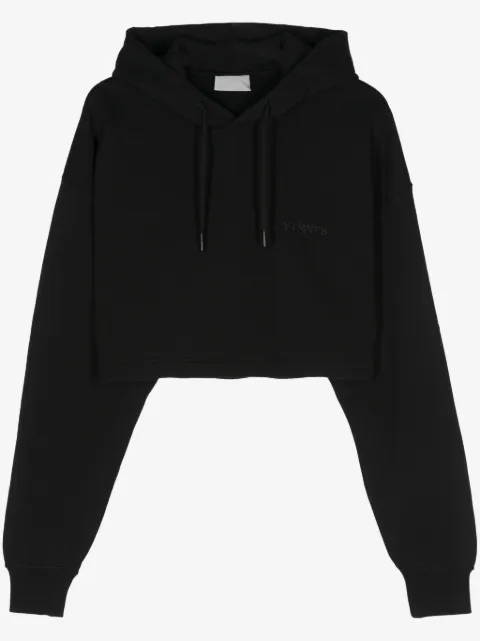 VTMNTS hoodie corta con logo bordado