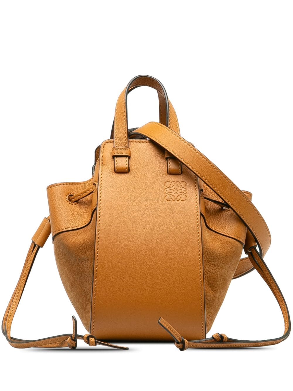 Pre-owned Loewe 2019 Mini Hammock Bucket Bag In Brown