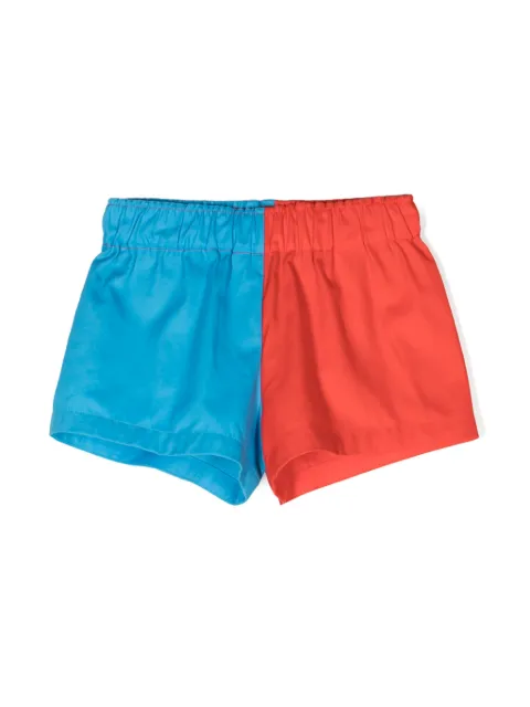 Mini Rodini colour-block organic cotton shorts