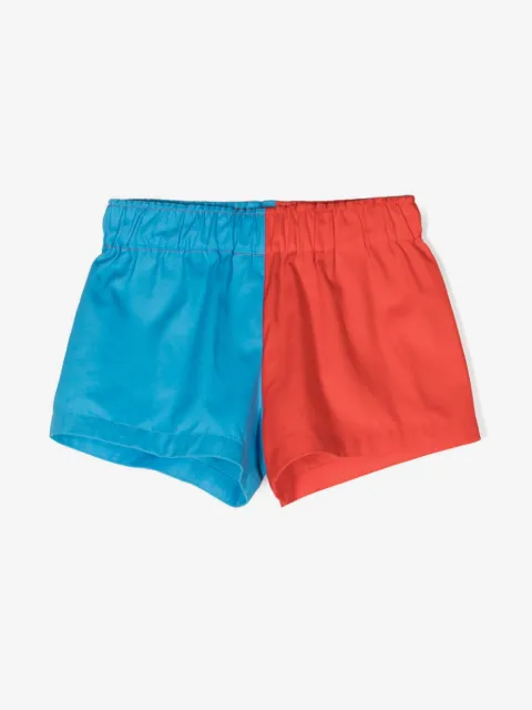 Mini Rodini colour-block organic cotton shorts