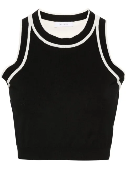 Max Mara top de tejido fino corto