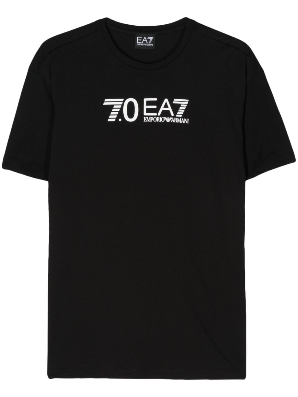 Ea7 Emporio Armani Katoenen T-shirt met logoprint Zwart