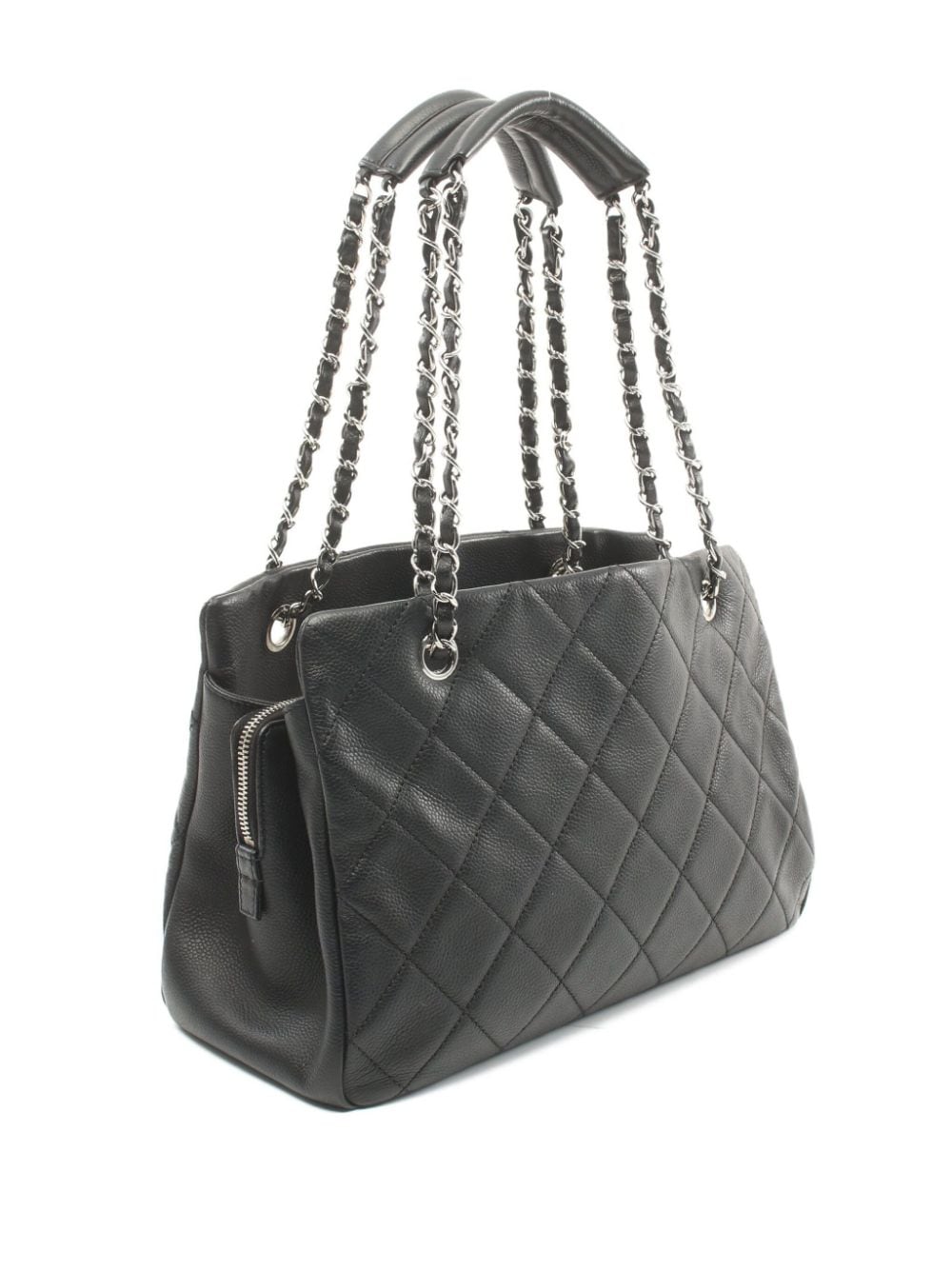 CHANEL Pre-Owned 2010-2011 CC gewatteerde shopper - Zwart