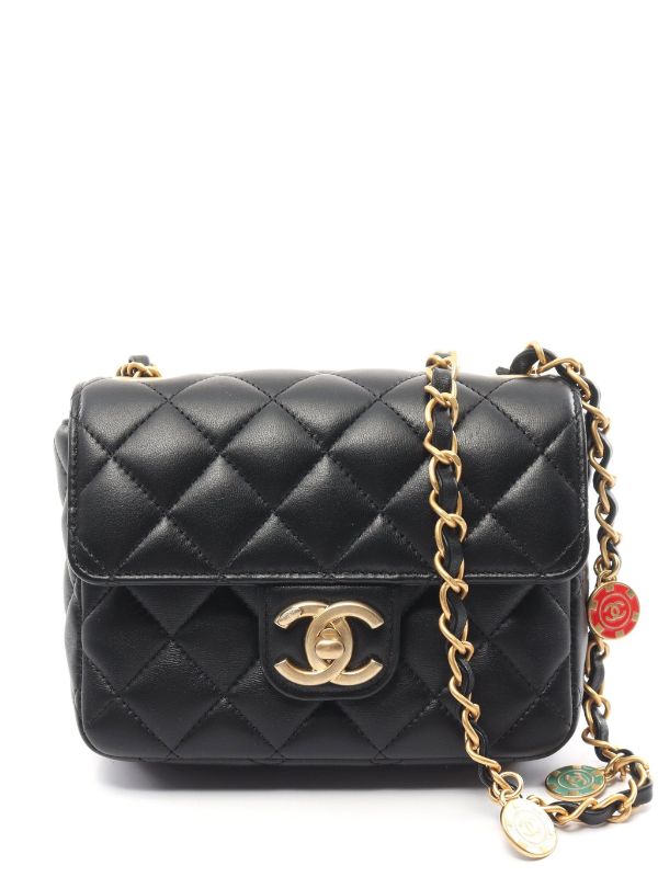 CHANEL Pre Owned 2021 Matelasse Leather Mini Bag Black FARFETCH IE