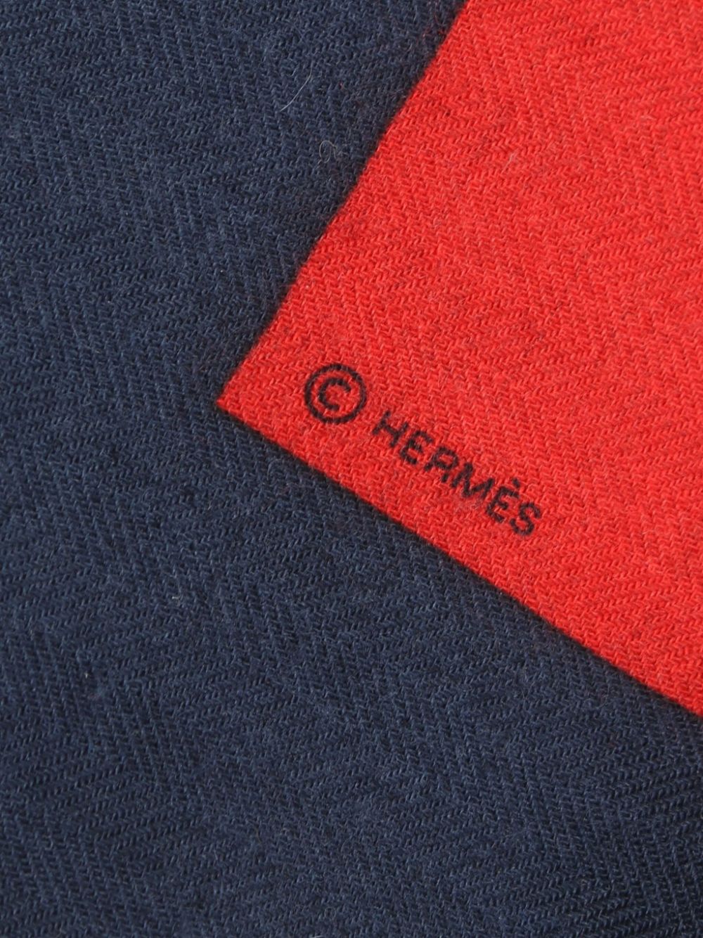 Hermès Pre-Owned 2000 Chevaux Au Pre cashmere scarf - Rood