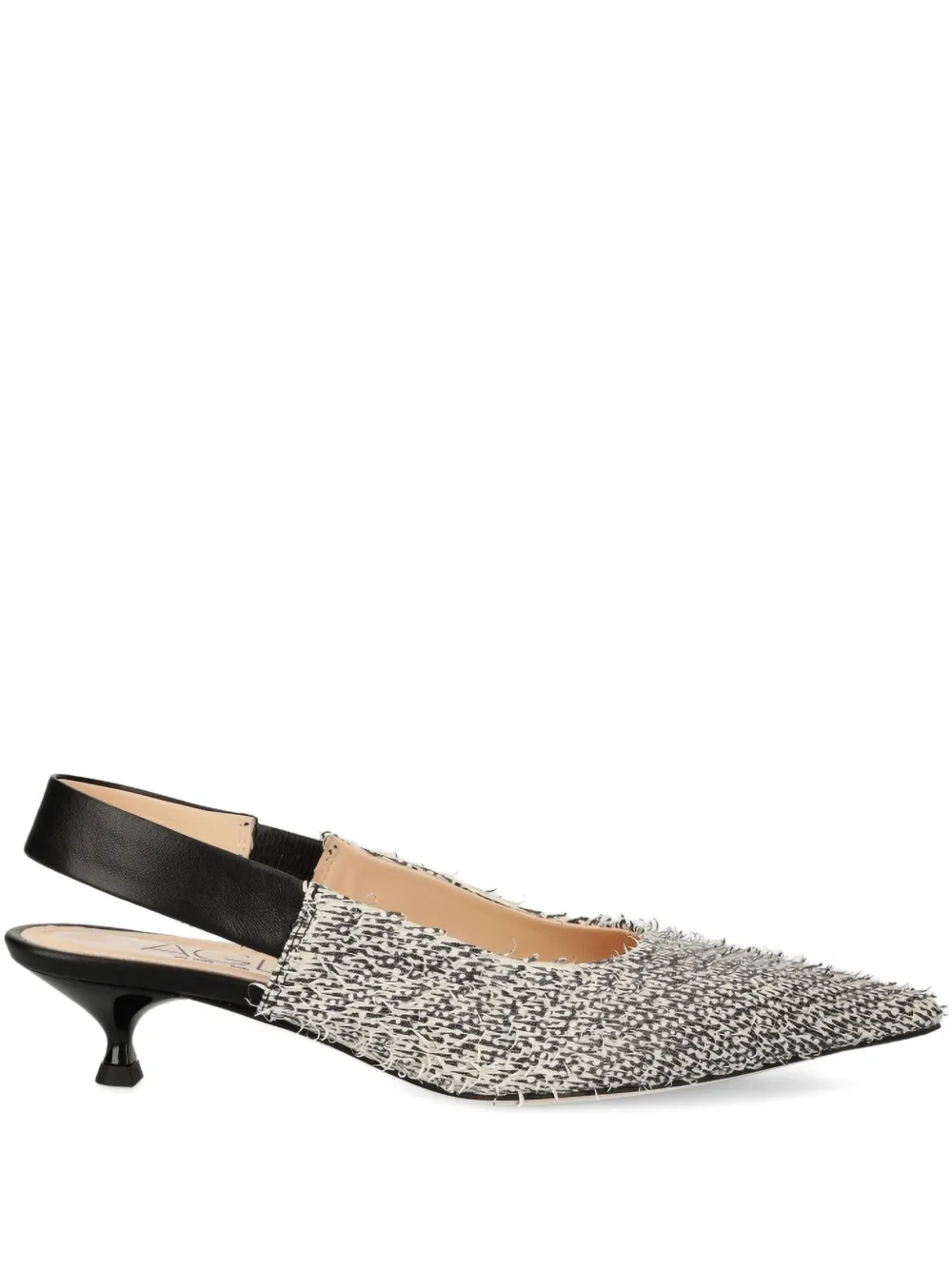 AGL 45mm slingback textured pumps White