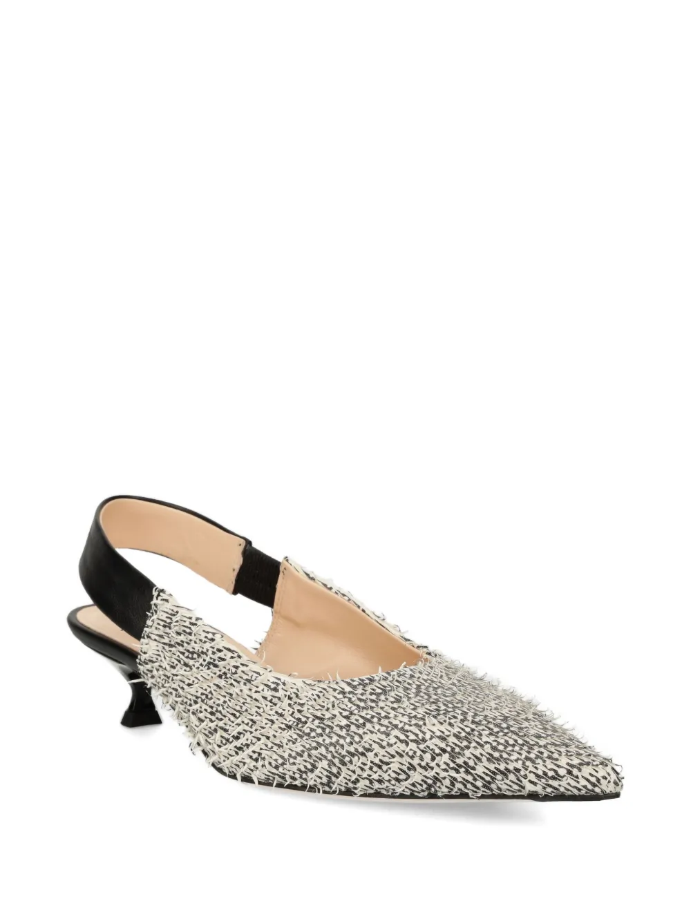 AGL 45mm slingback textured pumps Wit