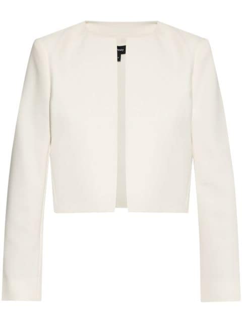 Theory collarless cropped jacket