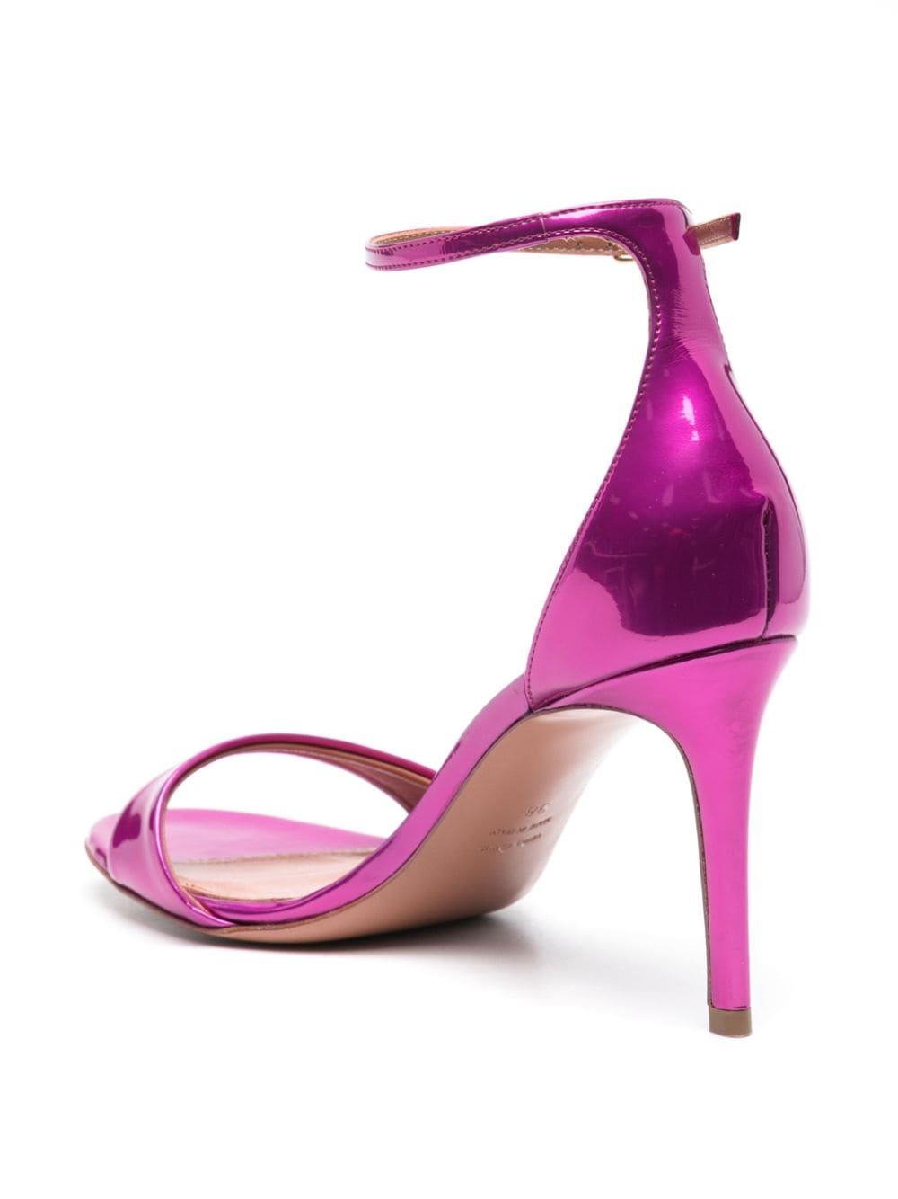 Shop Giuliano Galiano 85mm Megan Patent Leather Sandals In Pink