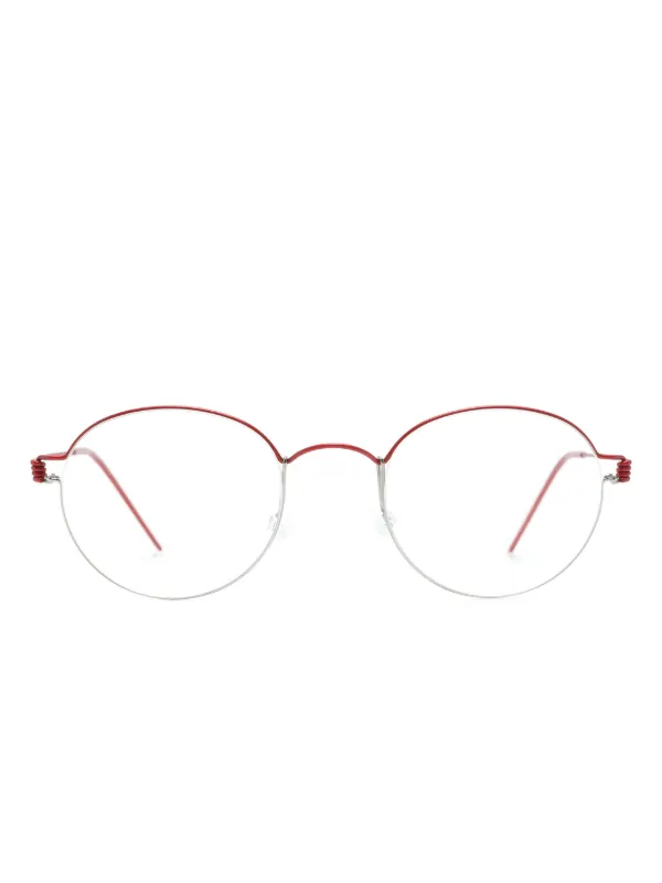 Lindberg Morten ラウンド眼鏡フレーム | レッド | FARFETCH JP