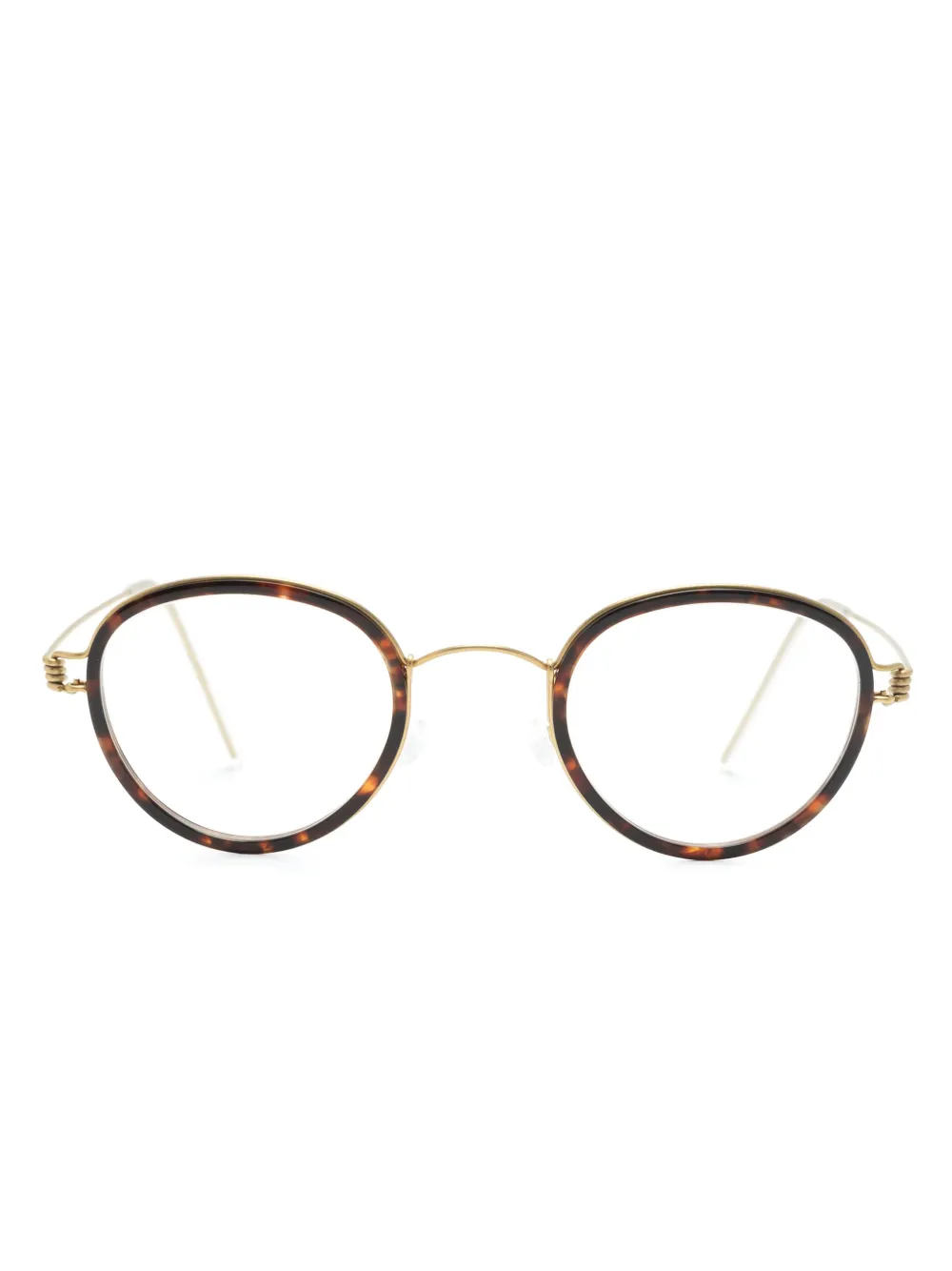 Lindberg 재키 기하학 프레임 안경 | 골드 톤 | Image 1