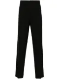 Tagliatore twill straight-leg trousers - Black