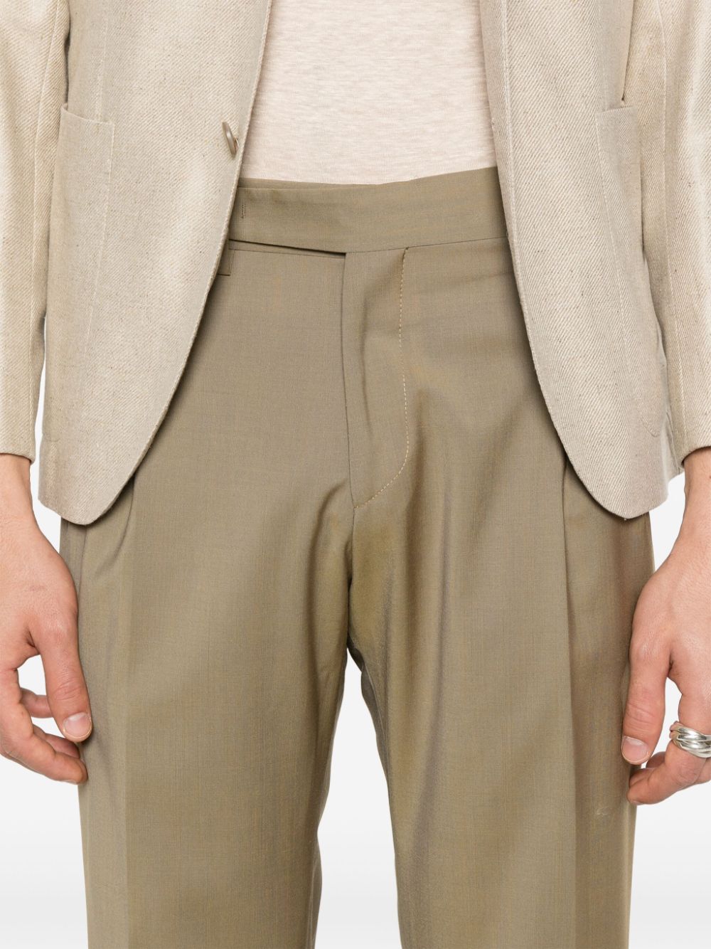 Shop Briglia 1949 Quartieris Tapered-leg Trousers In Green