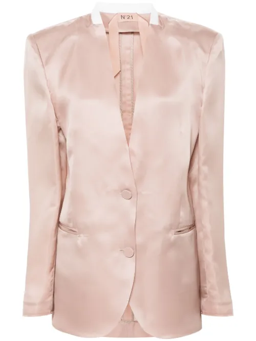 Blazer en soie à simple boutonnage - Nº21 - Modalova