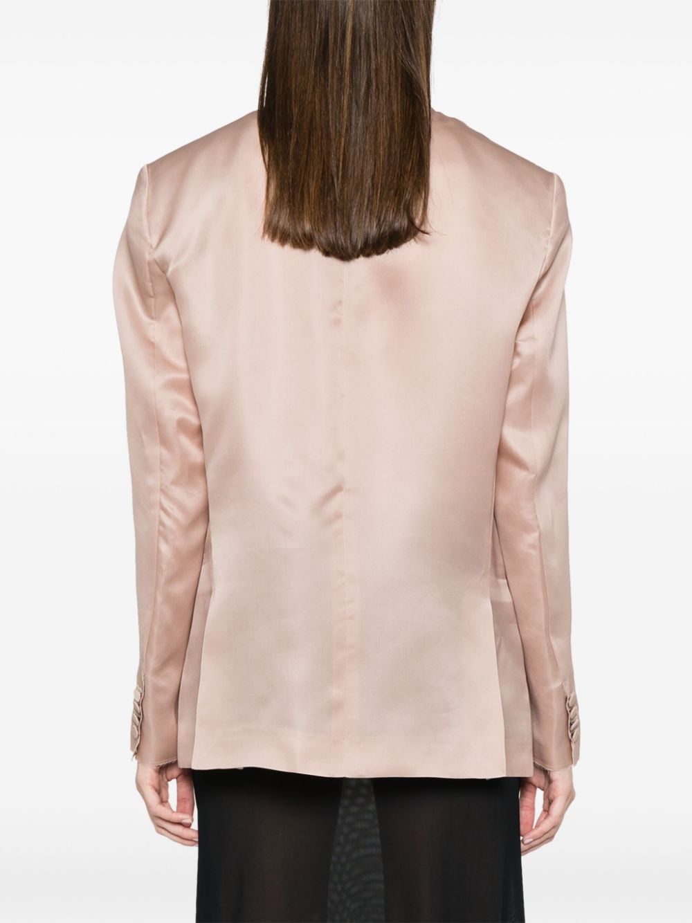 Shop N°21 Single-breasted Silk Blazer In Pink
