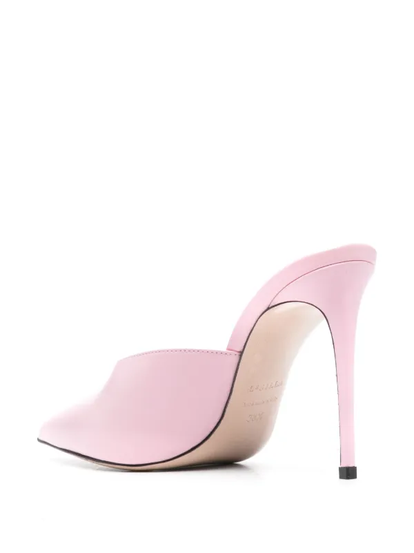 Le Silla 105mm Pointed Leather Mules Pink FARFETCH IL