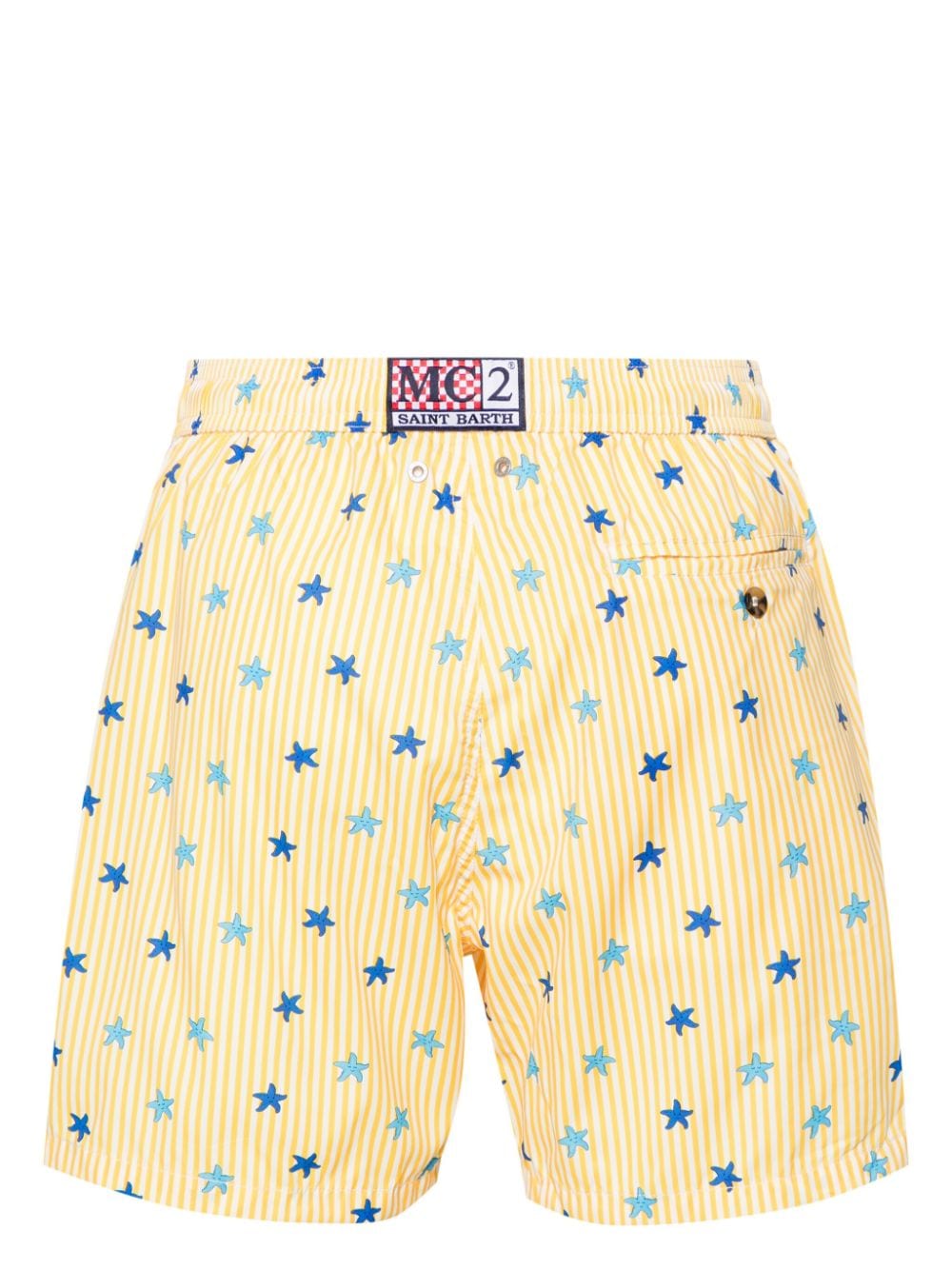 MC2 Saint Barth Comfort Light Starfish Stripes-print swim shorts - Geel