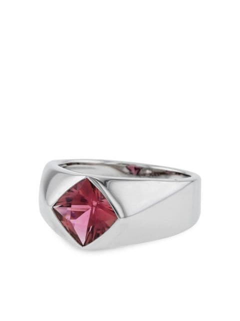 CHANEL Pre-Owned white gold tourmaline ring