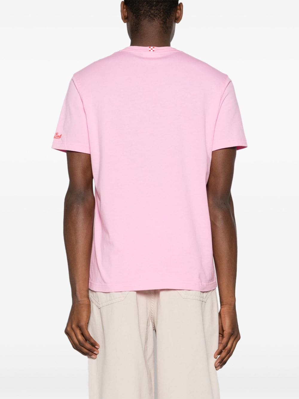Shop Mc2 Saint Barth Portofino Cotton T-shirt In Pink