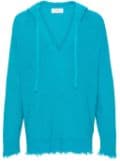 Laneus knitted cotton hoodie - Blue