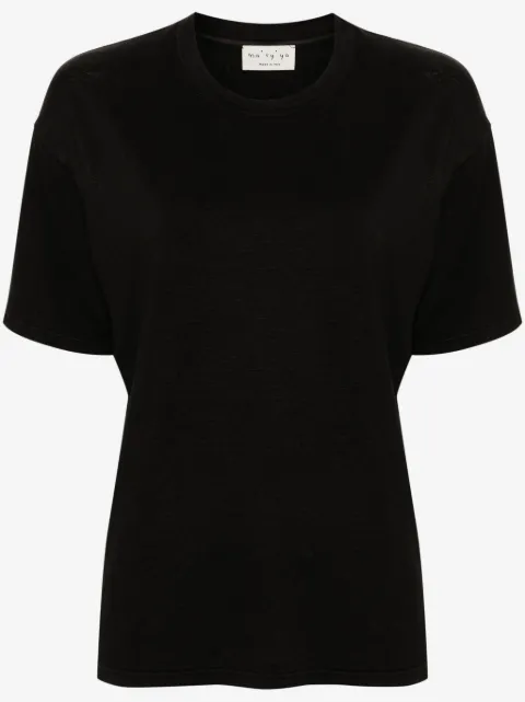 Ma'ry'ya crew-neck linen T-shirt