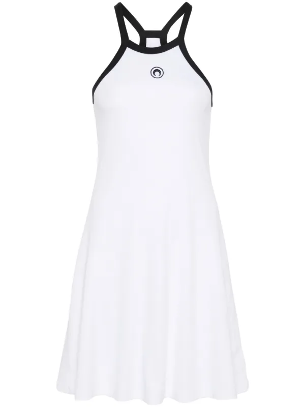 【関税&送料込】Marine Serre Mini Dress With Moon Logo Moon Logo Ribbed Jersey Mini Dress • Marine Serre