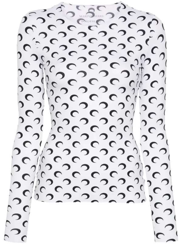 Marine Serre Crescent Moon Tシャツ | ホワイト | FARFETCH JP