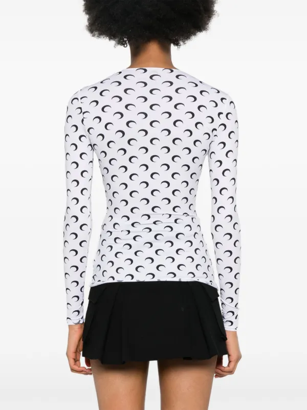 Marine Serre Moon Printed Jersey Tシャツ 24386900_54508399_600.jpg