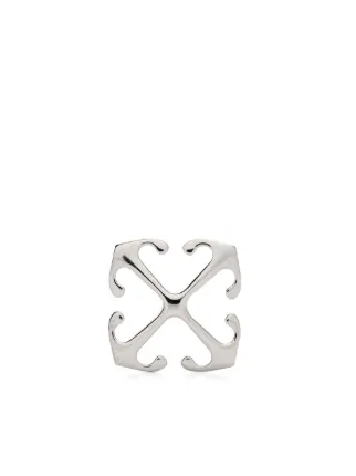 Off-White Arrow Mono ピアス | シルバートーン | FARFETCH JP