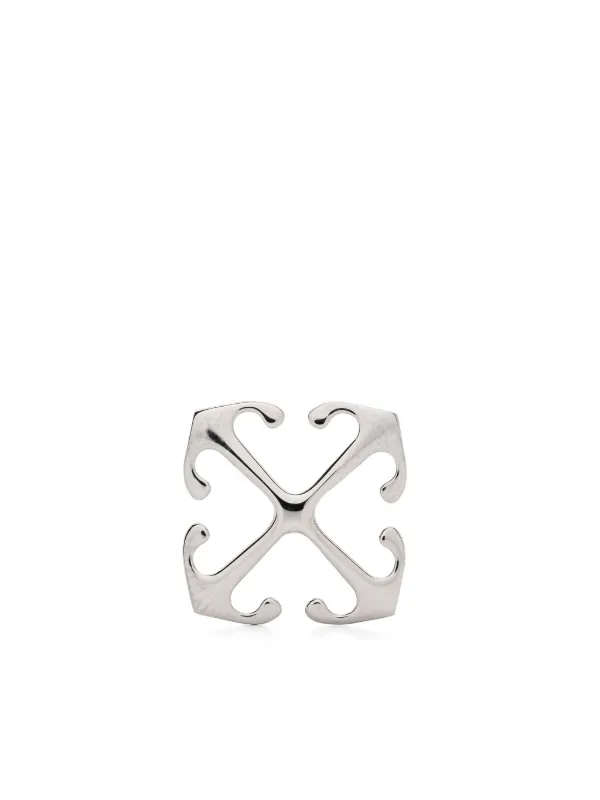 Off-White アロー シングルピアス | ブラック | FARFETCH JP