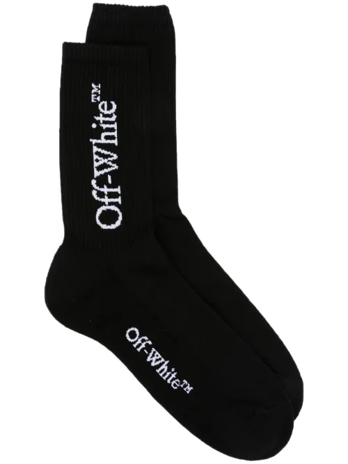Chaussettes à logo Bookish en intarsia - Off-White - Modalova