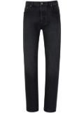 Off-White tapered-leg faded-effect jeans - Black