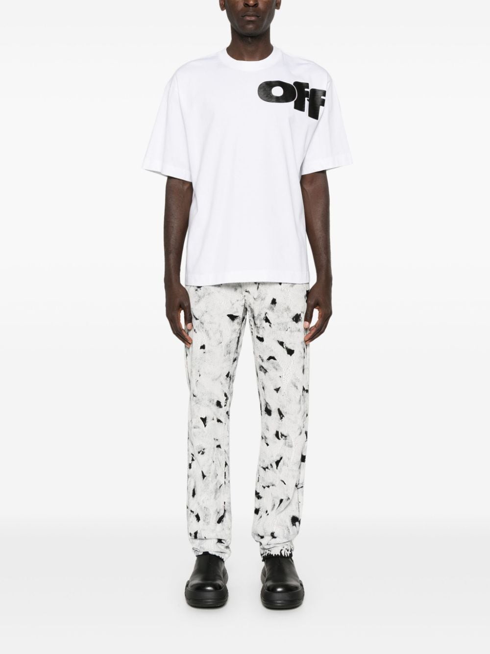 Shop Off-white Shared Logo Cotton T-shirt In Weiss