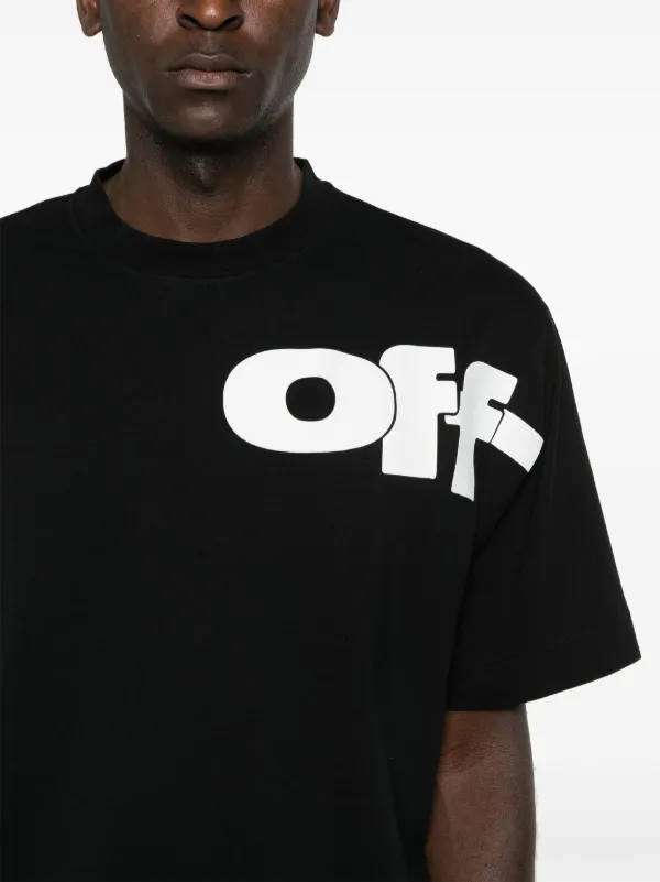 Off-White Shared Logo Cotton T-shirt | Black | FARFETCH Off-White Shared Logo Cotton T-shirt | Black | FARFETCH