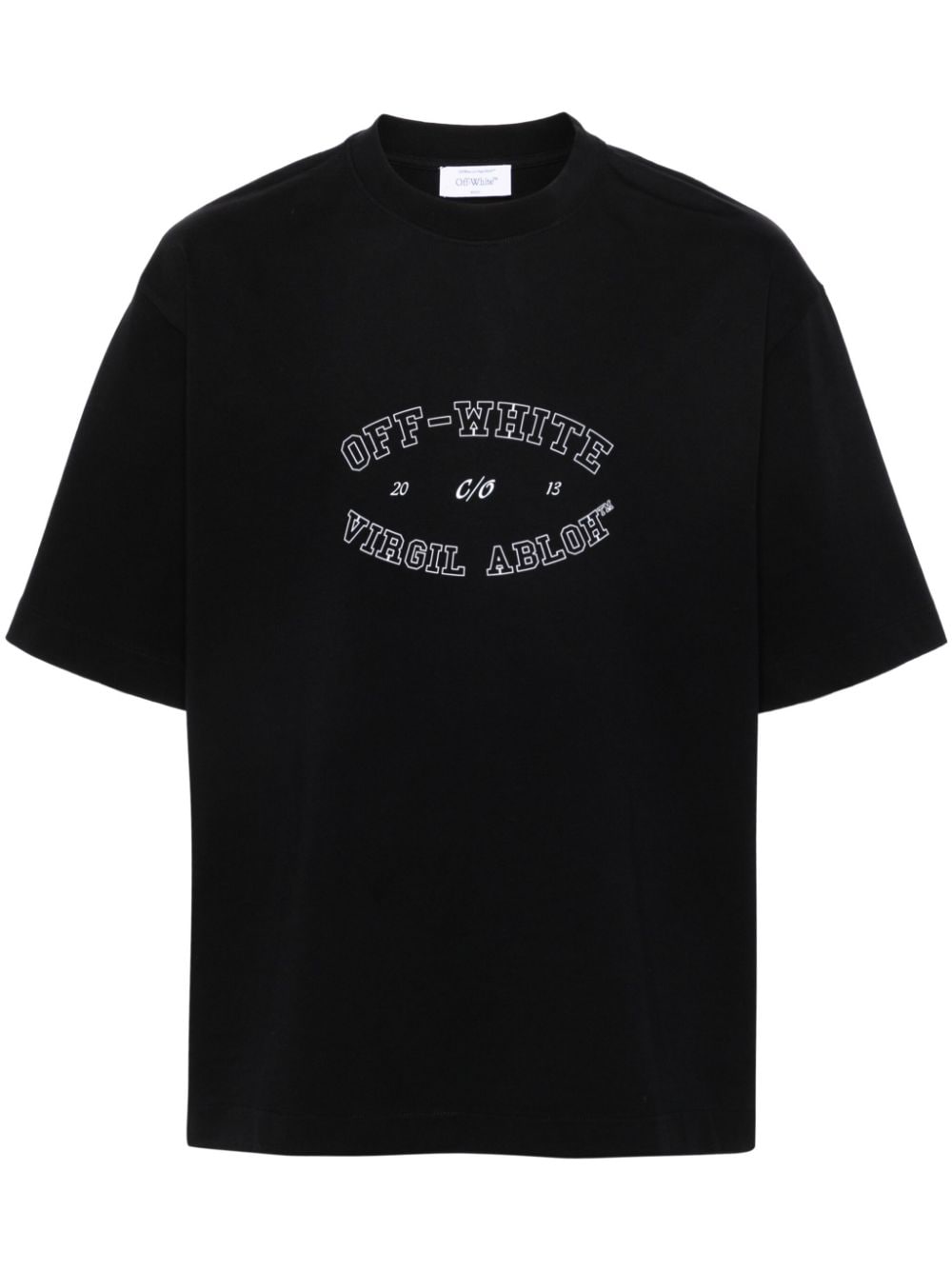 Shop Off-white Logo-print Cotton T-shirt In Black