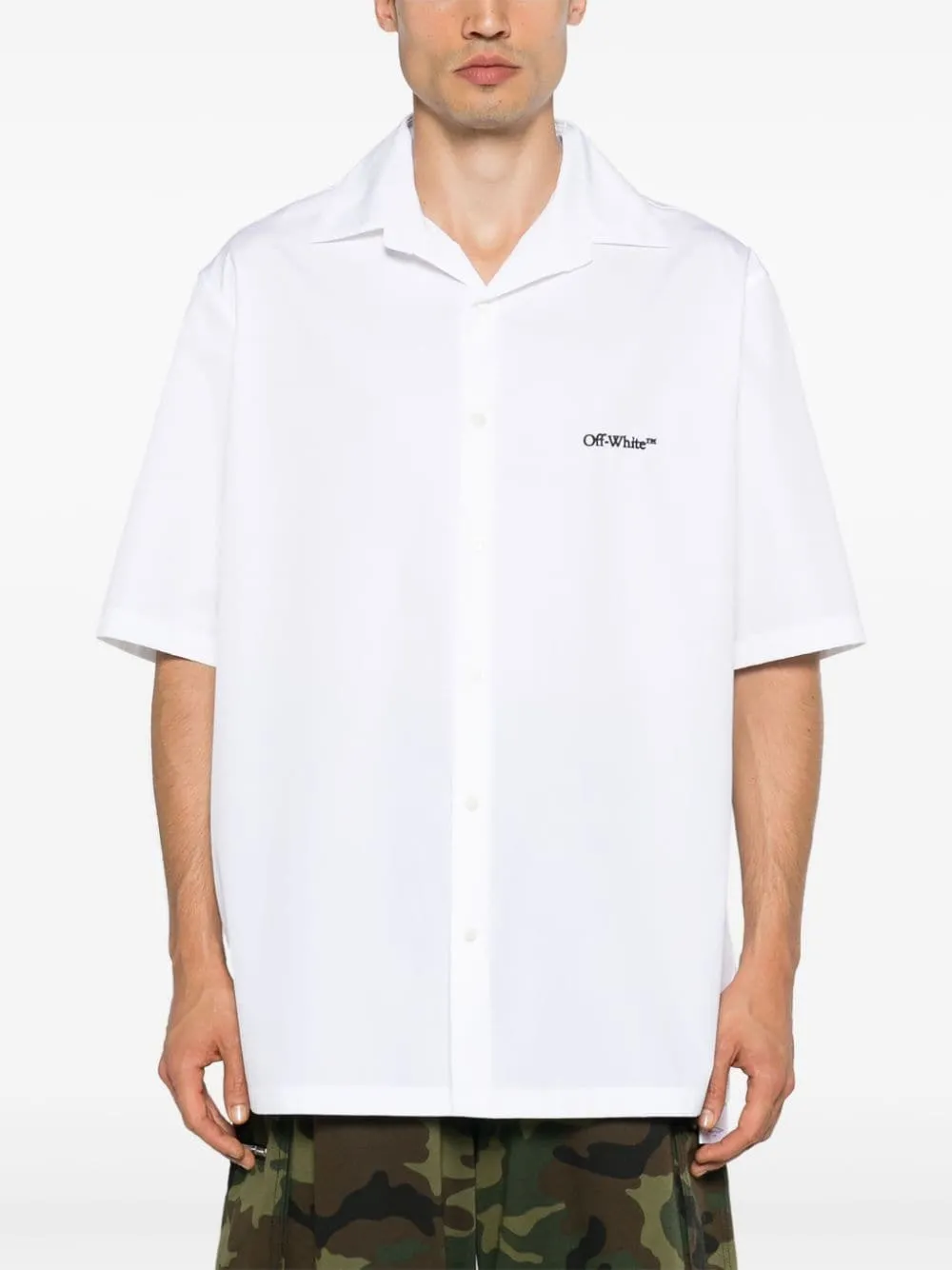 Off-White Popeline overhemd Wit