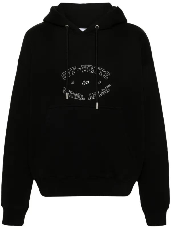 VIP【関税送料無料】希少 Off-White LOGO COTTON HOODIE Off-White logo-print Cotton Hoodie | Black | FARFETCH