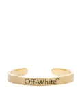 Off-White logo-engraved cuff bracelet - Gold