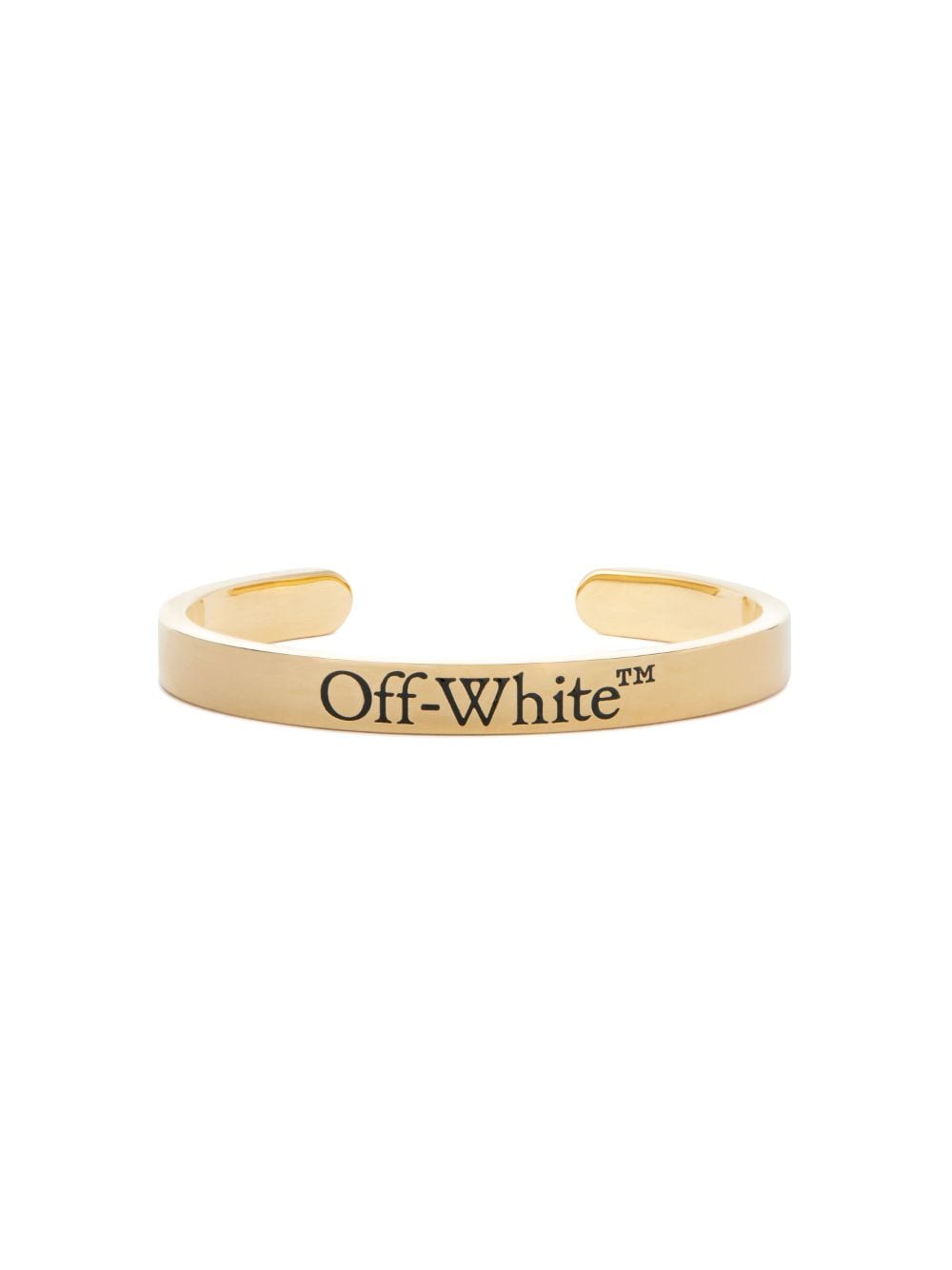 Off-white Logo Bangle Bracelet In Gold