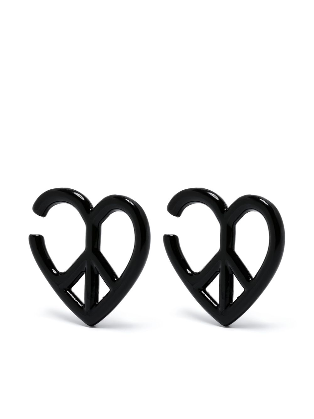 MOSCHINO JEANS heart-shape single earring - Black