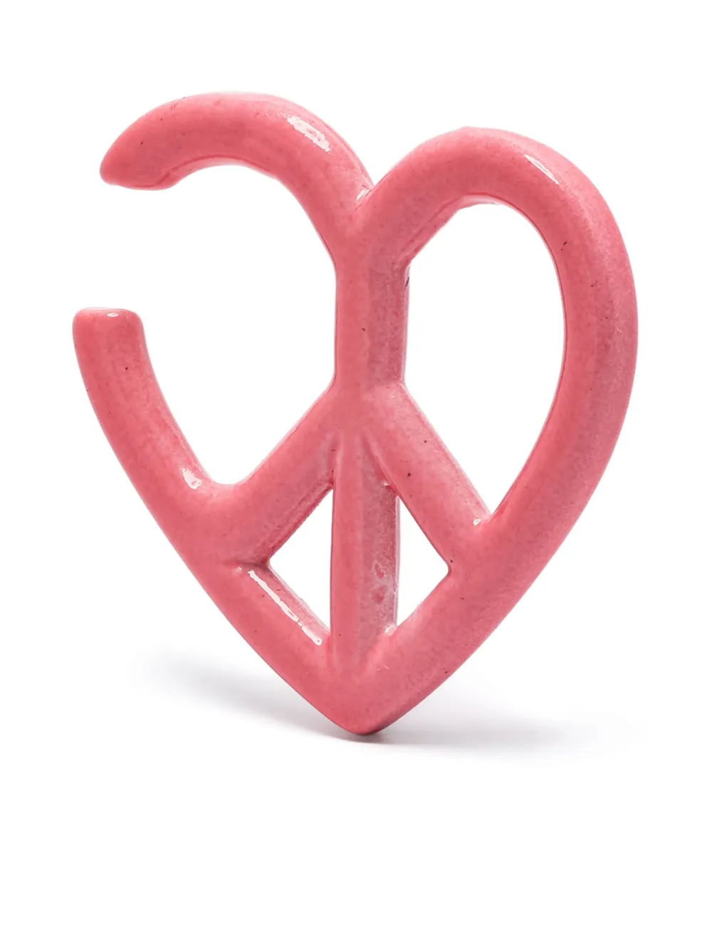 MOSCHINO JEANS heart-shape single earring - Pink