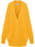 MOSCHINO JEANS oversized V-neck cardigan - Yellow