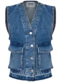 MOSCHINO JEANS cargo denim vest - Blue