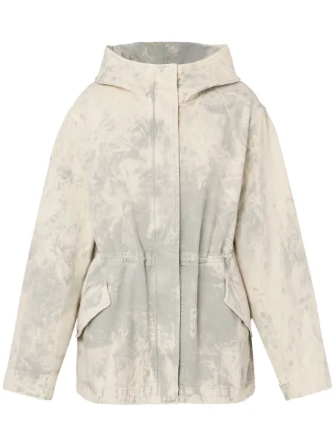 MOSCHINO JEANS tie-dye hooded cotton jacket